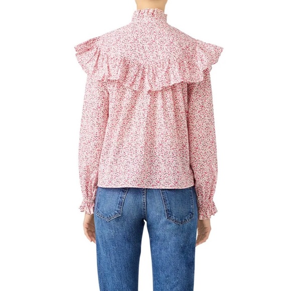 LoveShackFancy Erica Floral Ruffle Top - Picture 3 of 14